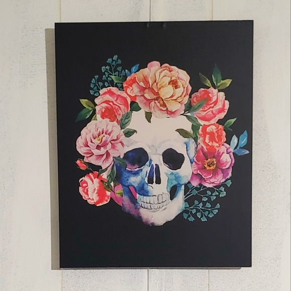 Other - Floral Skull Wall Art
